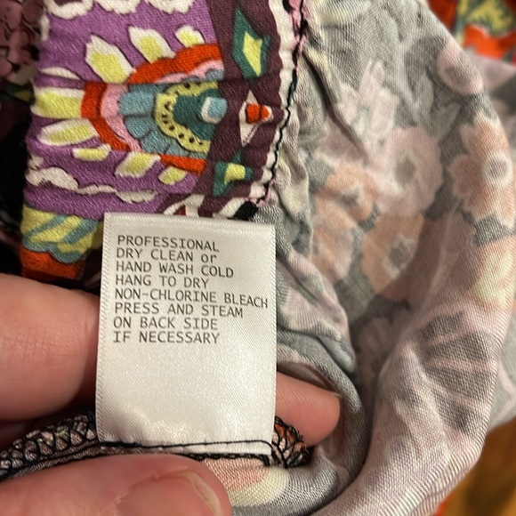 Rachel Zoe Cropped Wrap Top Collared Blouse Floral Black Boho Multi Size XS New - Picture 6 of 6